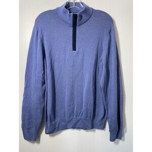 Vineyard Vines By Shep & Ian 1/4 Zip Pullover W/Blue Elbow Patches Men’s M Blue